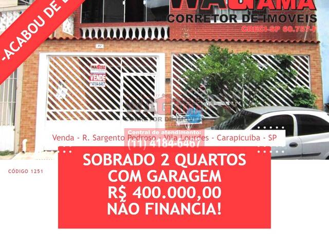 #1251 - Sobrado para Venda em Carapicuíba - SP - 1