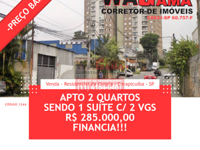 #1244 - Apartamento para Venda em Carapicuíba - SP - 1