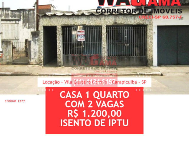 #1277 - Casa para Locação em Carapicuíba - SP