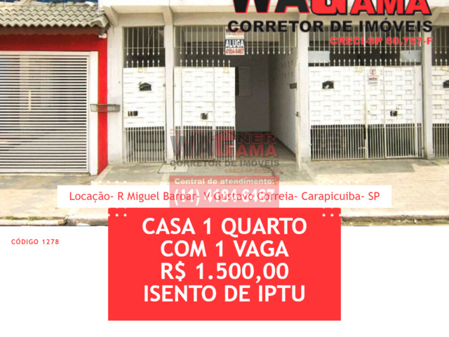 Locação em Vila Gustavo Correia - Carapicuíba