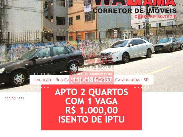 #1271 - Apartamento para Locação em Carapicuíba - SP