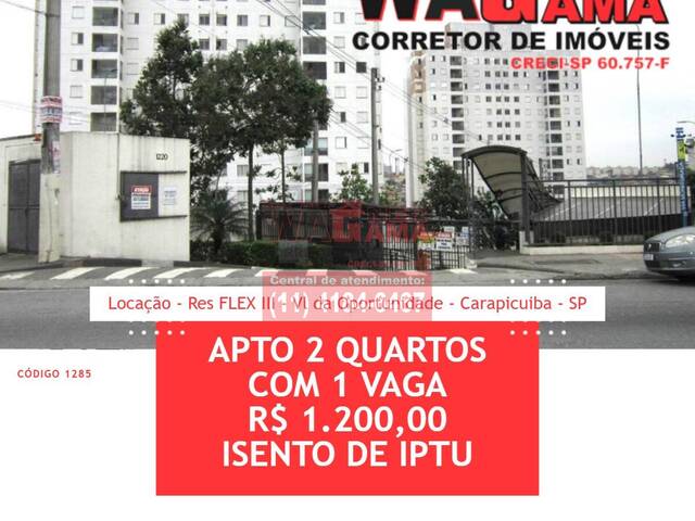 #1285 - Apartamento para Locação em Carapicuíba - SP - 1