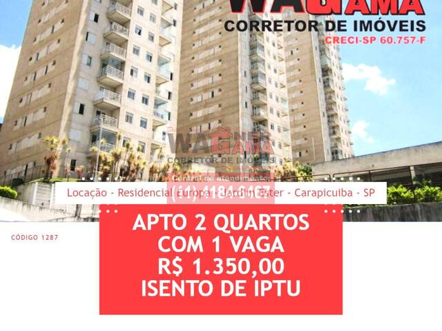 #1287 - Apartamento para Locação em Carapicuíba - SP