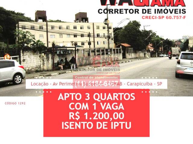 #1292 - Apartamento para Locação em Carapicuíba - SP - 1